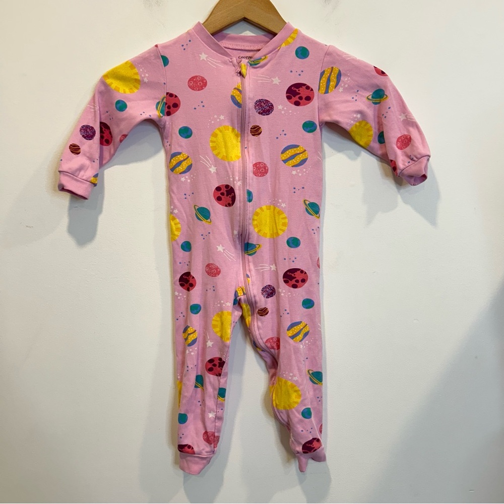 ☀️ 3/$15 George Sleeper Pajamas Planets Pink